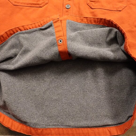 Duluth Trading Hanger Bender Fire Hose Shirt Jac Men's  2XL Lined Rust Orange - Picture 10 of 10